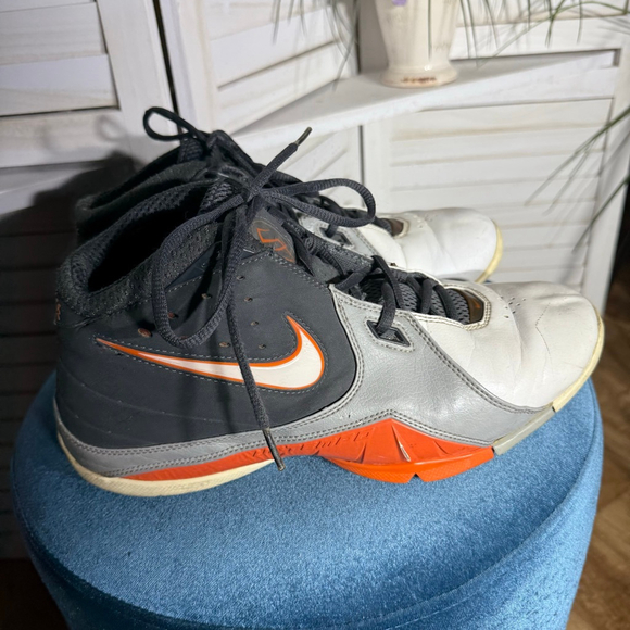 Nike zoom Steve Nash high top white gray orange basketball shoes men\'s sz 11 main image 8